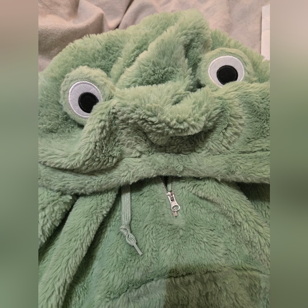 A. LAB Kendra Frog Green Half Zip Hoodie - Picture 6 of 7